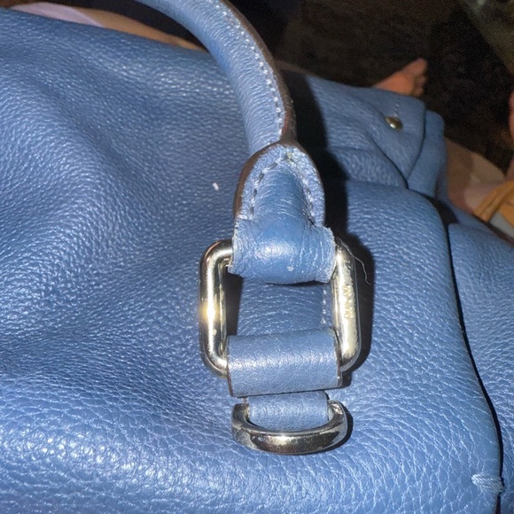 MCM Navy Leather Satchel - Picture 11 of 13